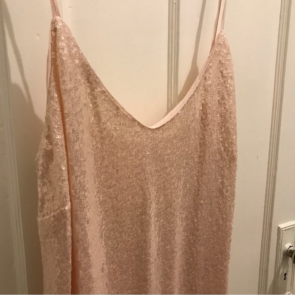 Blush sequin dress